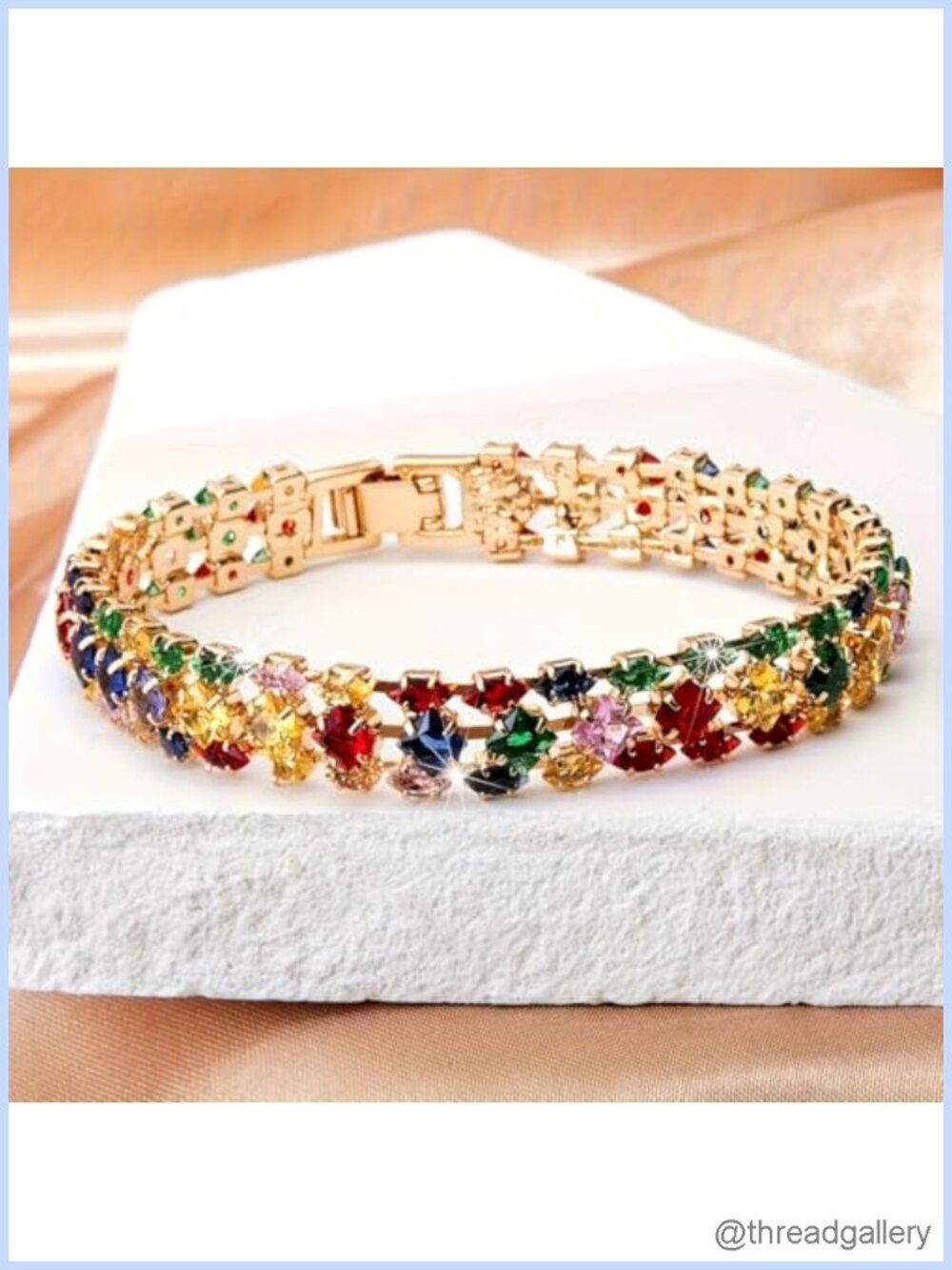 Tennis Bracelet Sterling Silver Plated Cubic Zirconia 7 Inch Elegant Jewelry